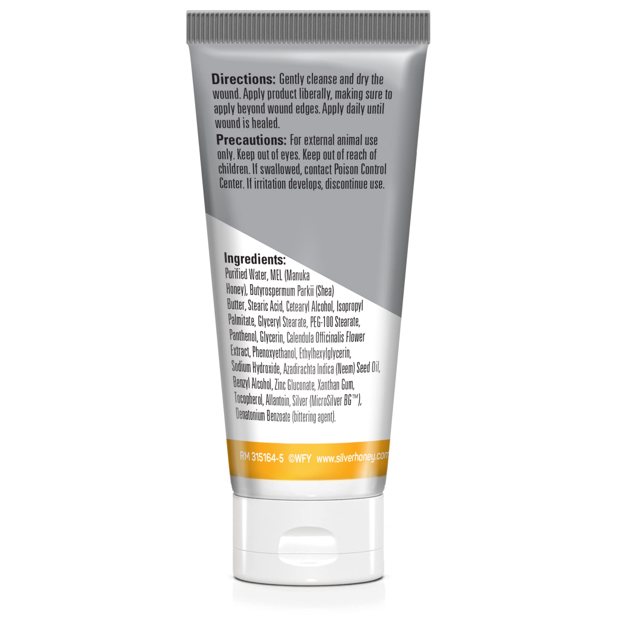 Absorbine Silver Honey muestra textura cremosa, ideal para cuidado de heridas superficiales