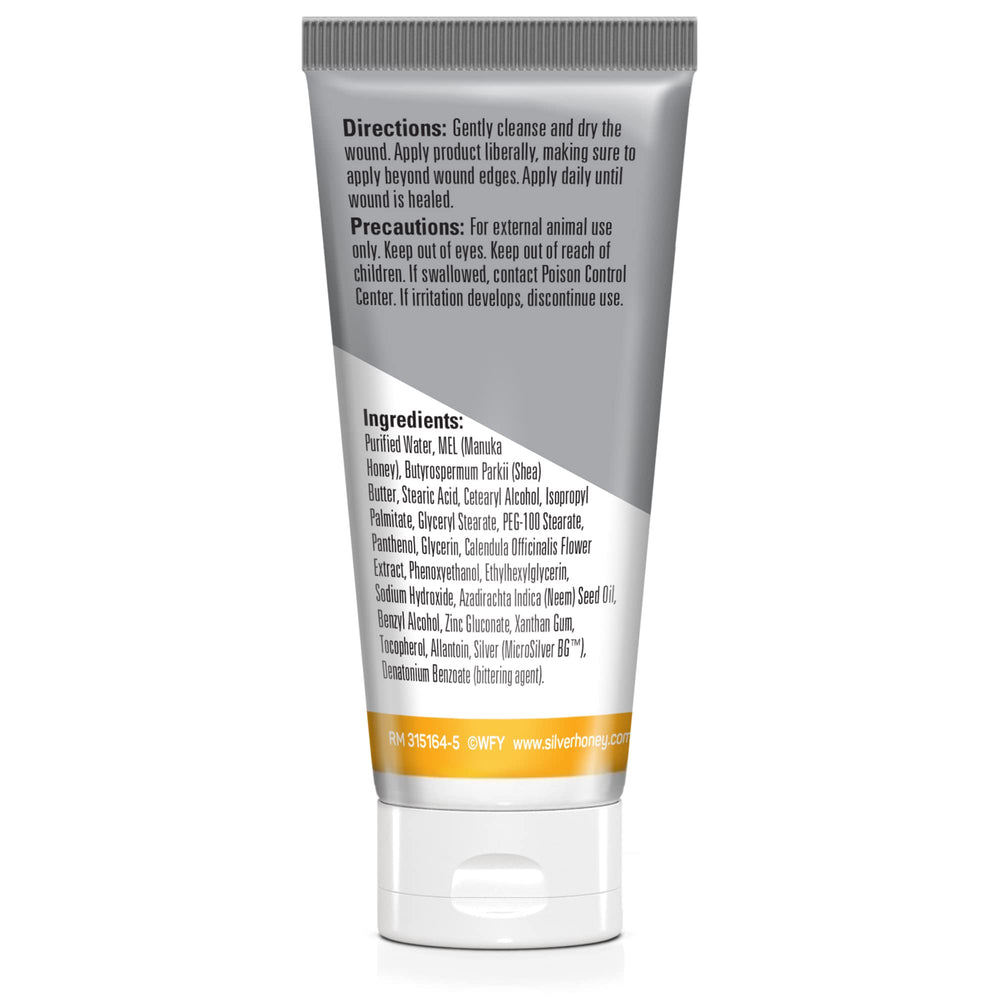Absorbine Silver Honey muestra textura cremosa, ideal para cuidado de heridas superficiales