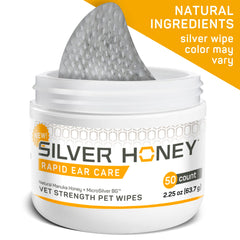 Absorbine Silver Honey, uso diario para higiene externa de orejas de mascotas.
