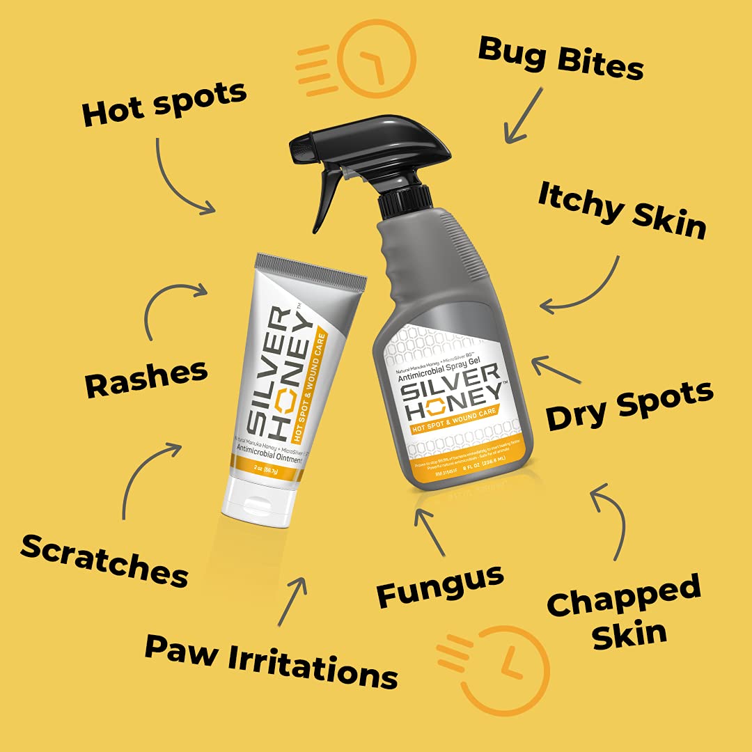 Envase de 2 oz de Absorbine Silver Honey para zonas inflamadas.