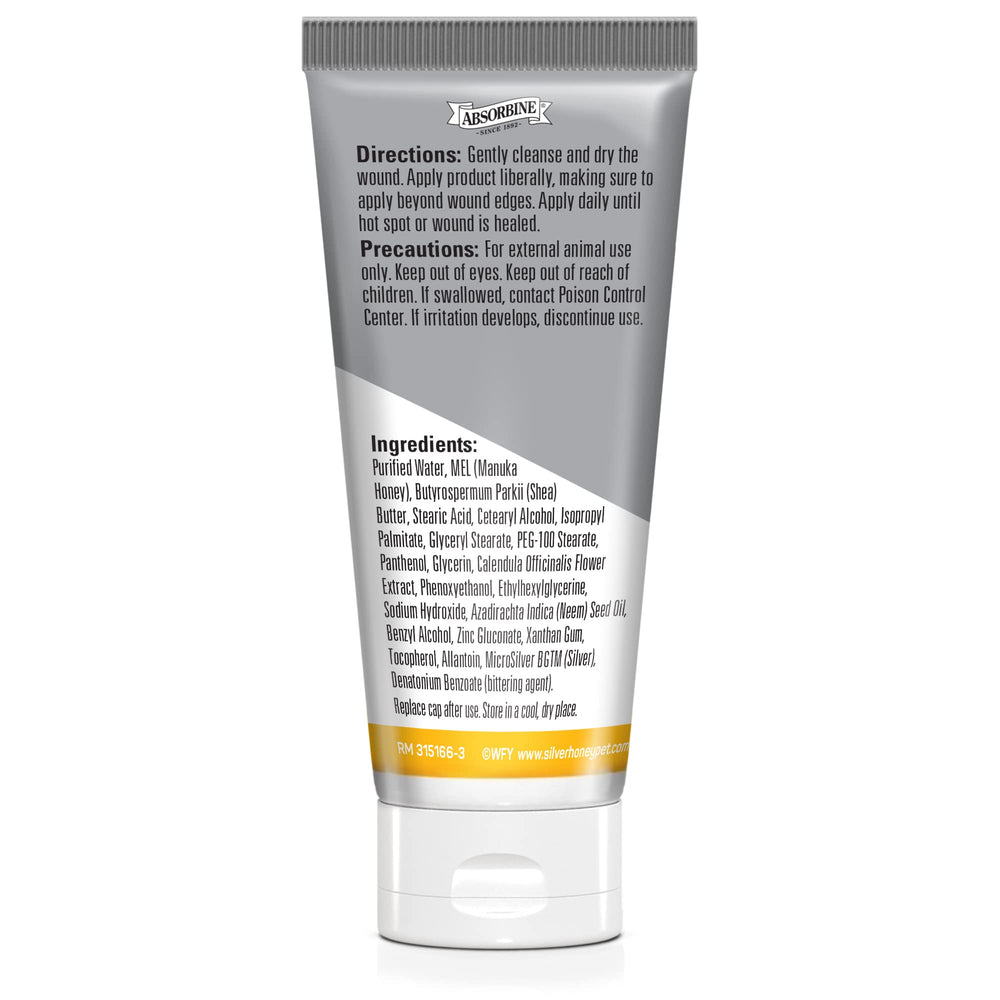 Absorbine Silver Honey en tubo para irritaciones en gatos.