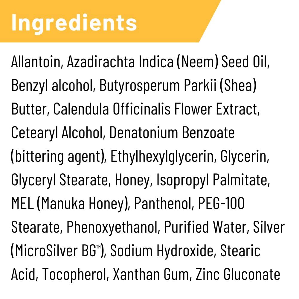 Absorbine Silver Honey uso para zonas irritadas y erupciones en mascotas.