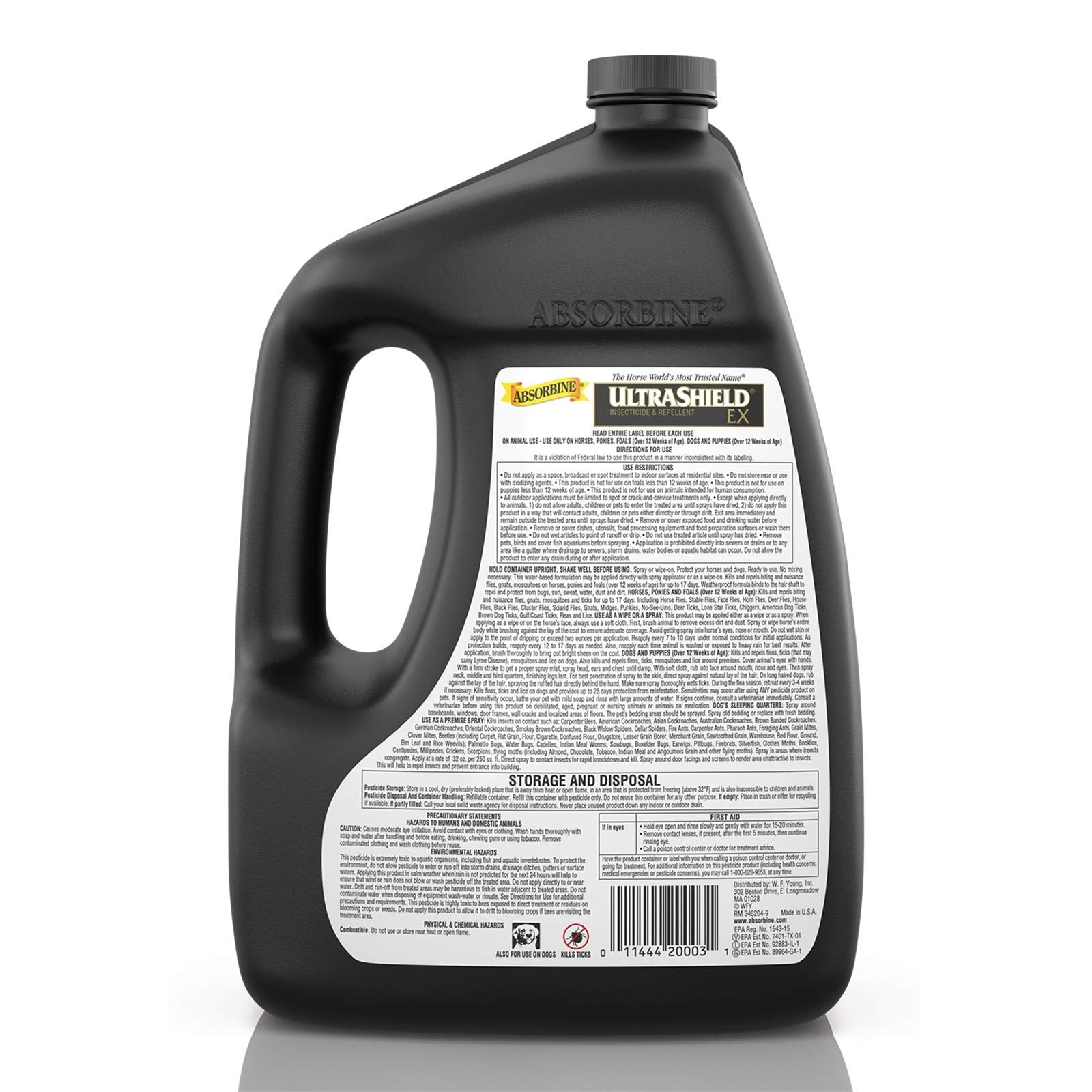 Absorbine UltraShield EX ofrece protección hasta 17 días al aire libre.