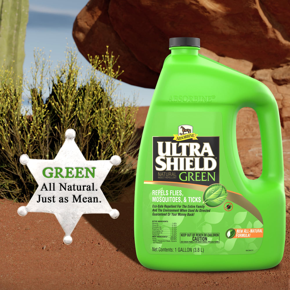 Absorbine UltraShield Green, formulación a base de agua apta para uso diario.