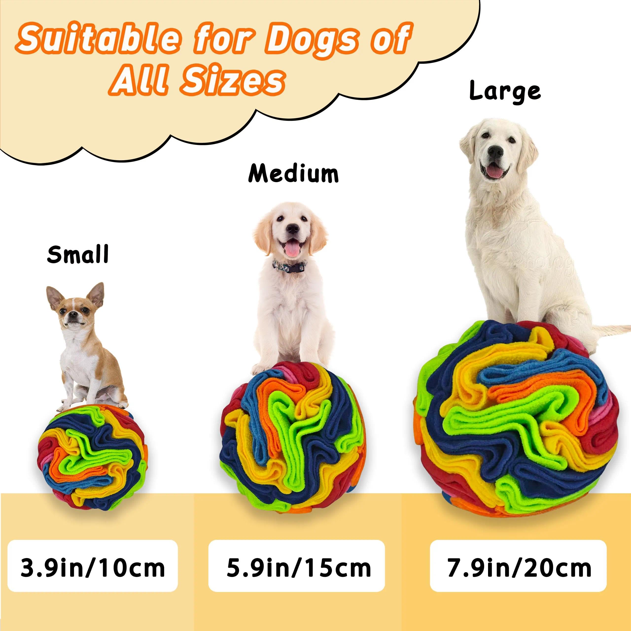 ABUUL ABULL pelota de olfato con colores arcoíris para mantener la atención del perro.