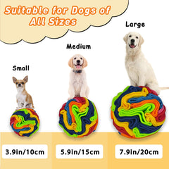 ABUUL ABULL pelota de olfato con colores arcoíris para mantener la atención del perro.