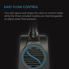 Bomba AC Infinity para fuentes y estanques con elevación fiable.
