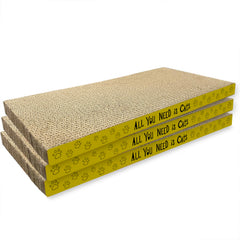 AccEncyc base de rasguño de cartón rectangular, doble cara para mayor duración.