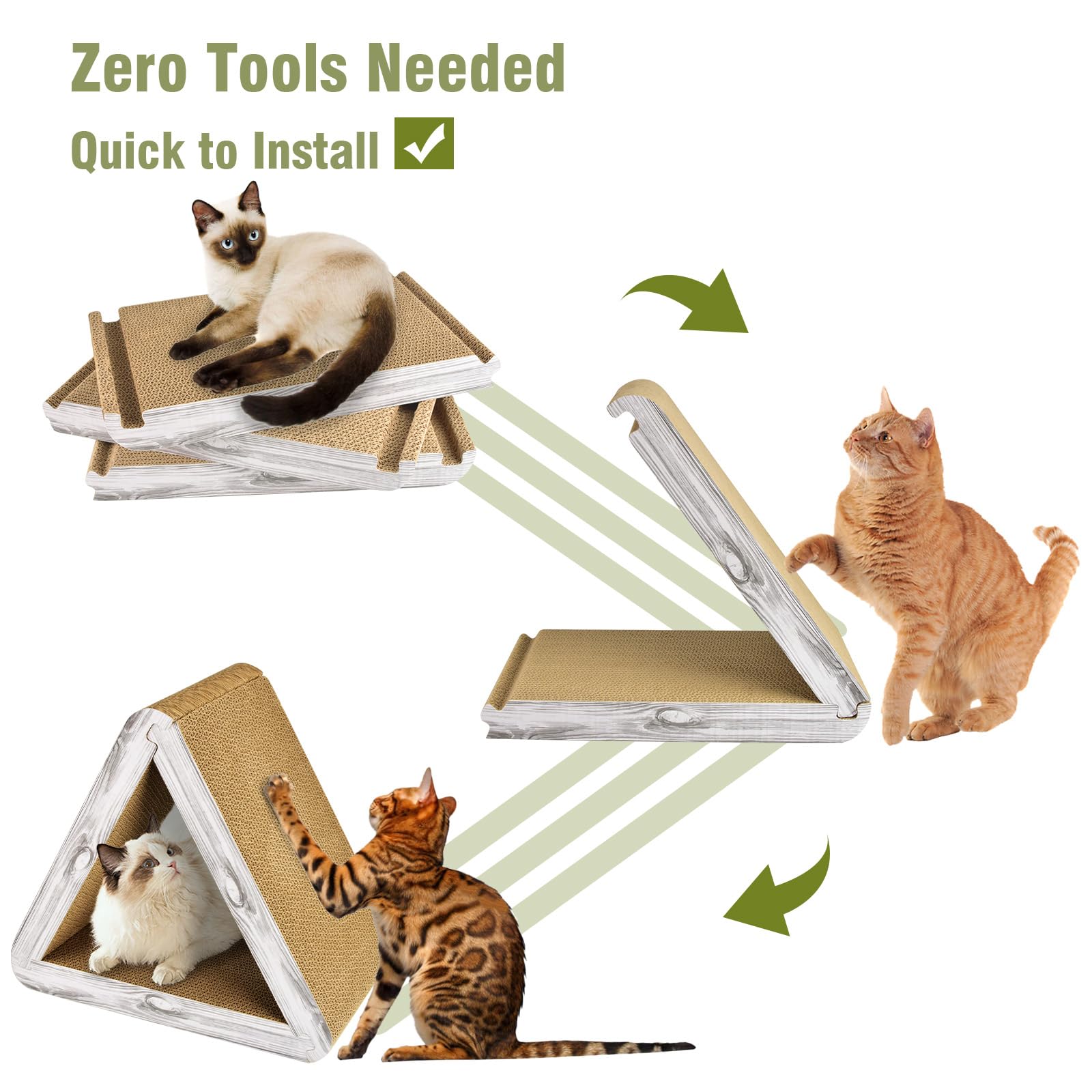 AccEncyc carton ecologico rascador, material seguro y durable para gatos