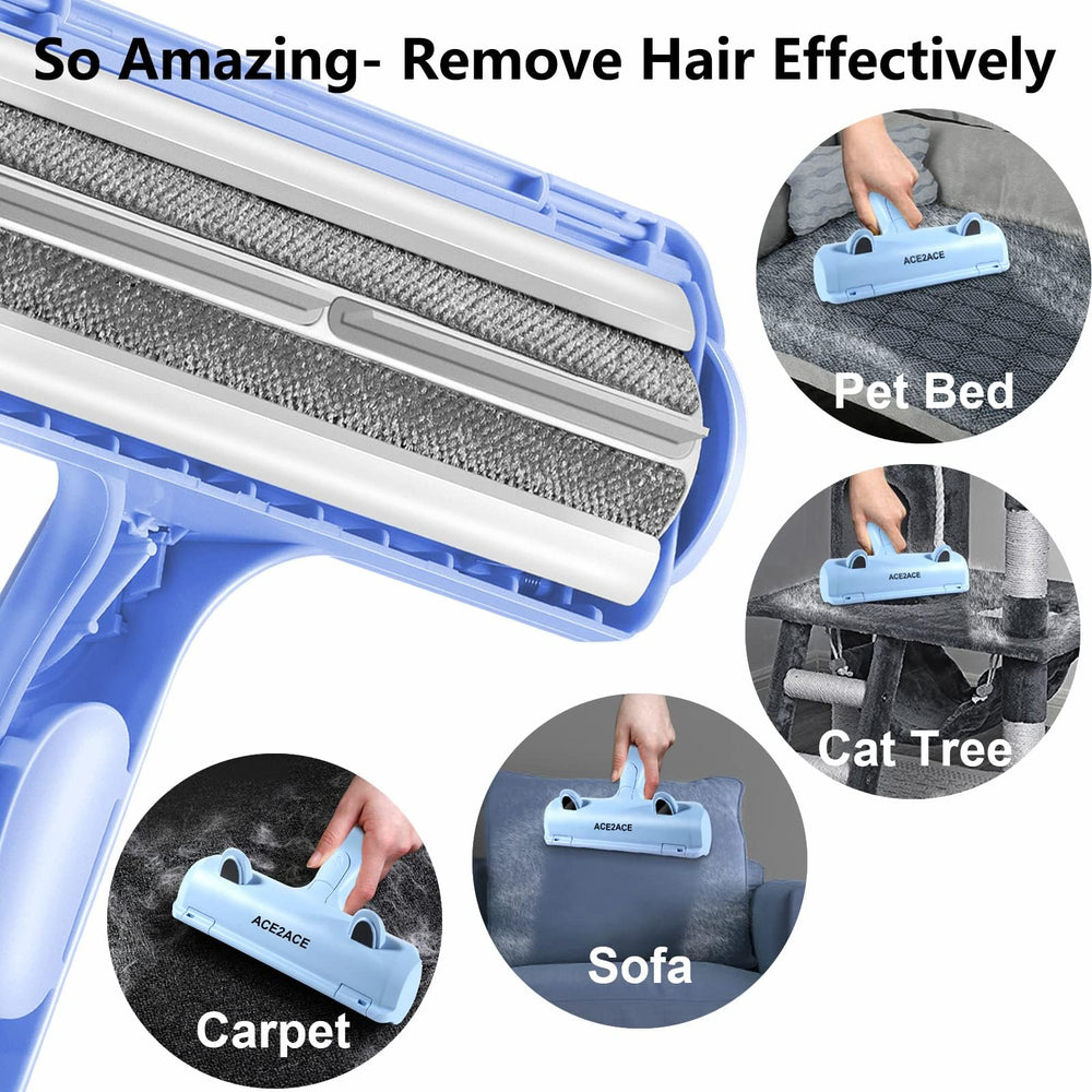 ACE2ACE diseño electrostático atrae pelos rápidamente para limpieza rápida.