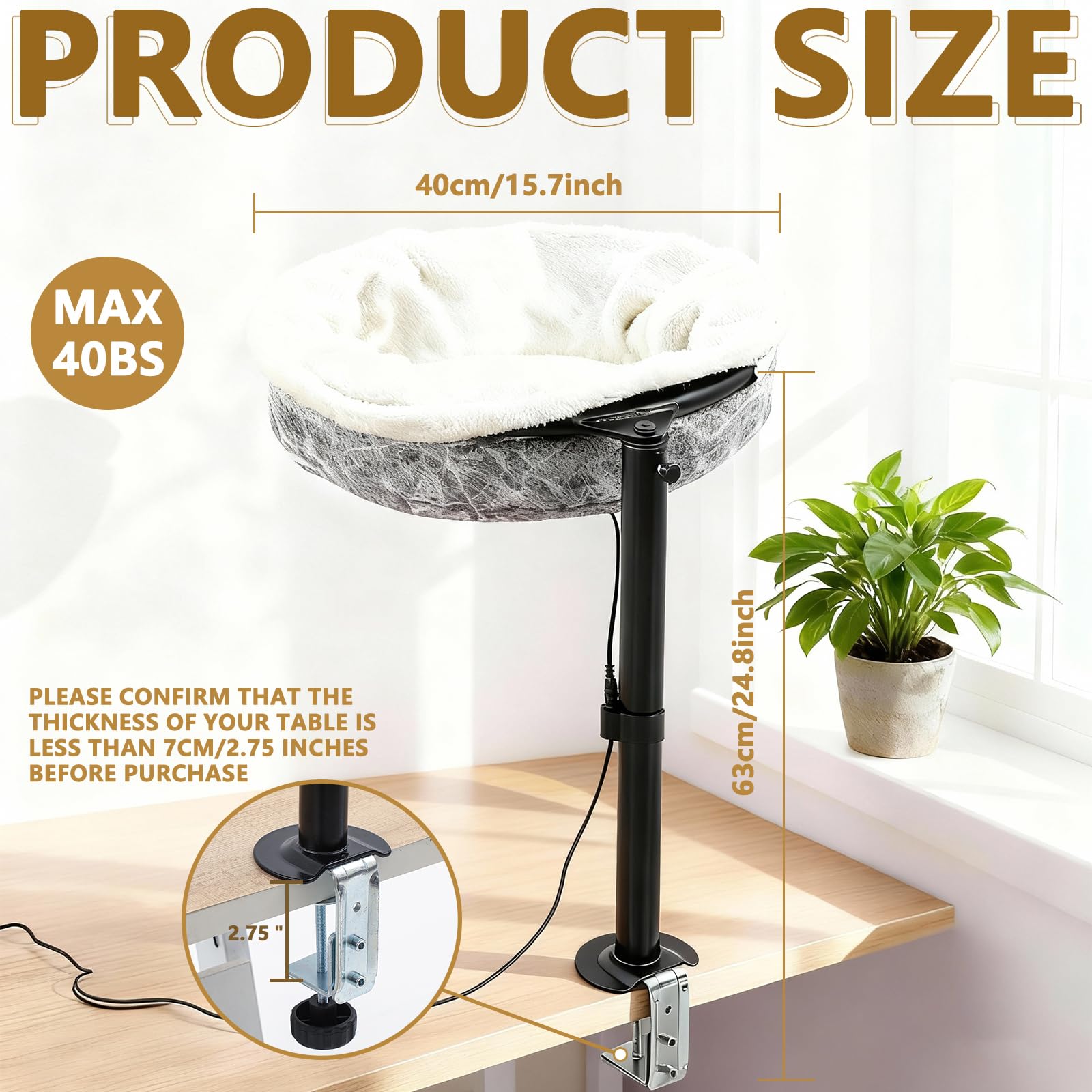 AceOrbit almohadilla calefactable USB desmontable, fácil de limpiar y ajustar.