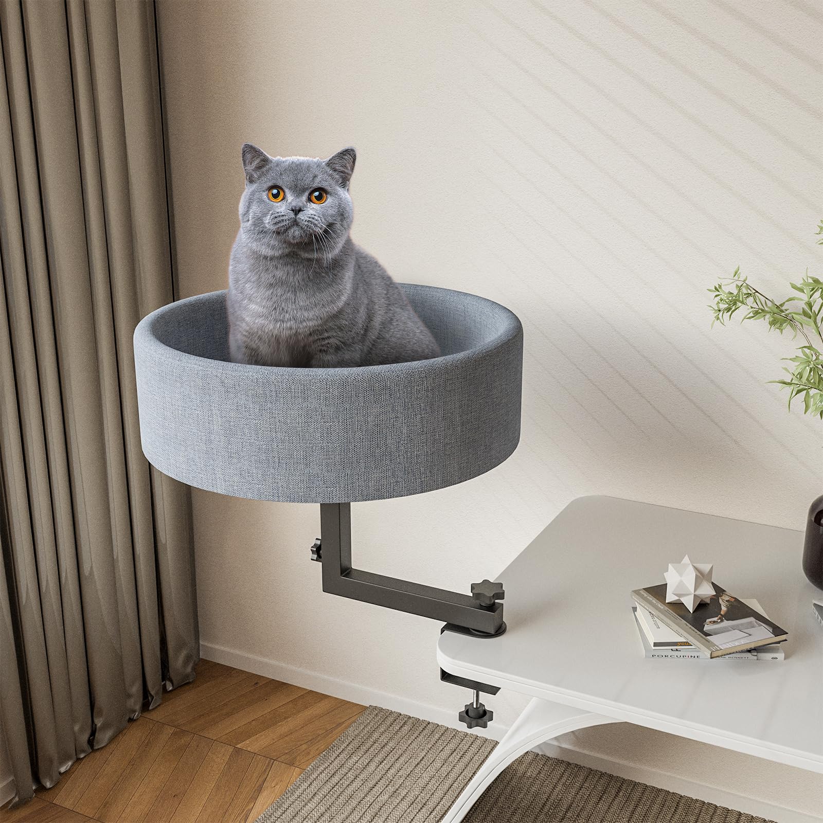 Acools cama escritorio gato 360° giratorio junto al puesto de trabajo