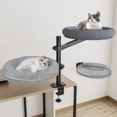 Acools cama-gato-escritorio-rotacion-360: giro suave para mayor comodidad y vista