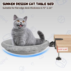 Acools cama para gato en escritorio con anclaje estable para cualquier tamaño