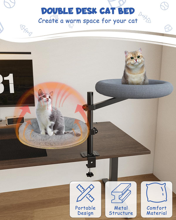 Acools cama-gato-sujecion-escritorio-montaje-seguro: montaje estable para escritorios variados