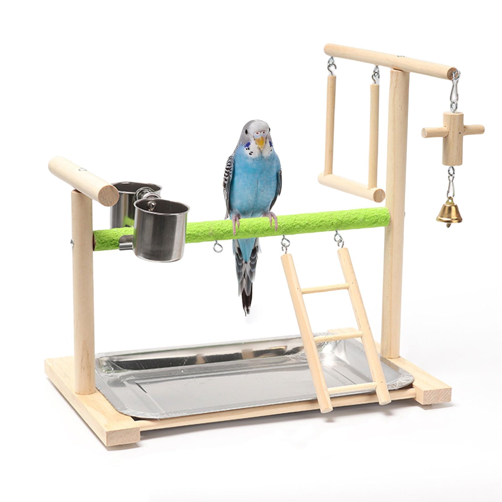 Acsist aves parque de juego percha natural para trepar y descansar