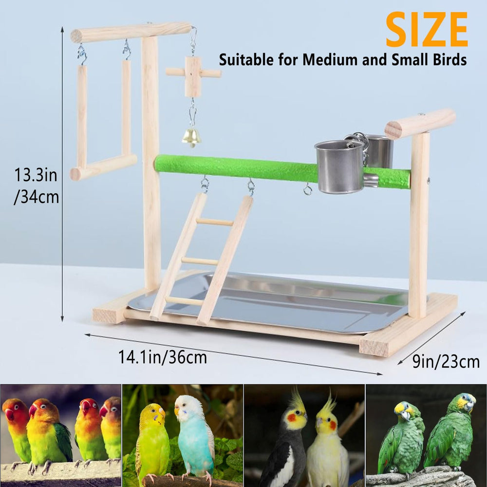 Acsist aves parque de juego tazas acero inoxidable para agua y comida