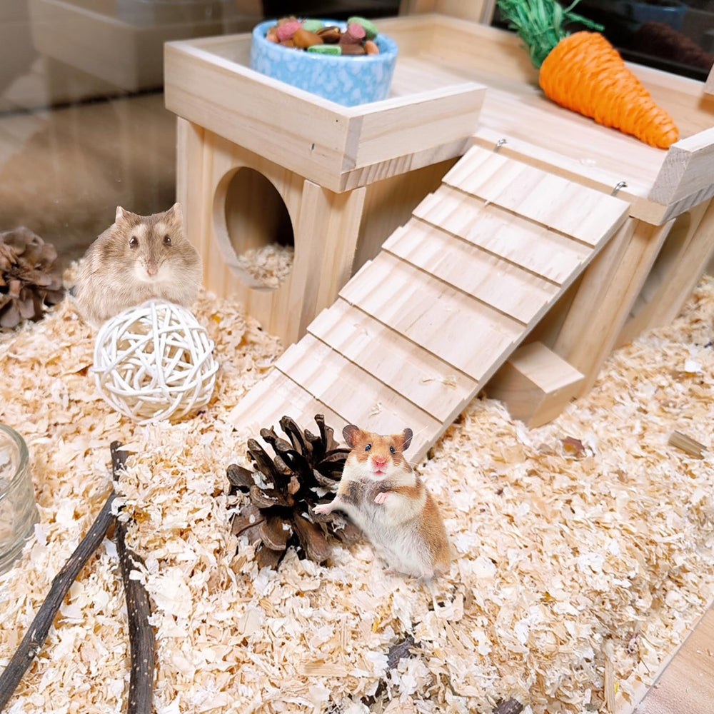 Acsist escalera para hamster, acceso fácil al área superior.