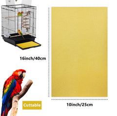Acsist papel grava, material natural de cuarzo y kraft, seguro para aves.