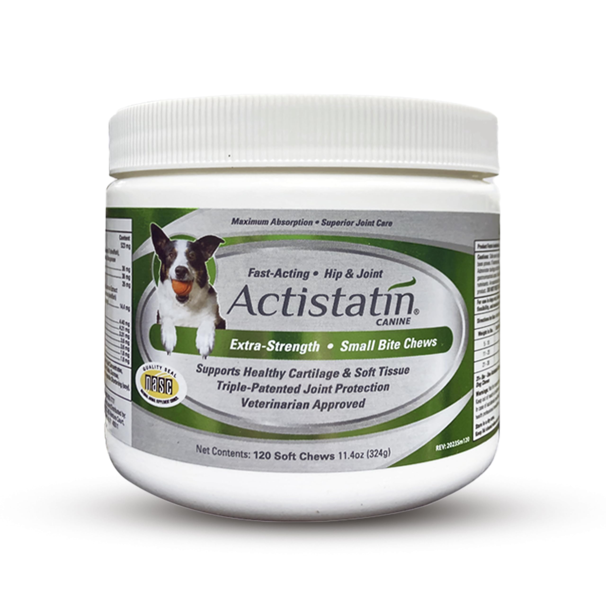 Actistatin gomitas suaves para perros pequeños, apoyo diario a articulaciones.