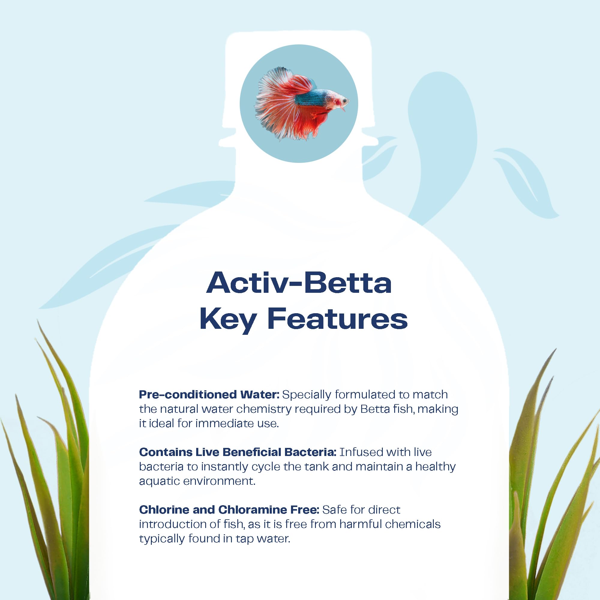 Activ Betta: bacterias denitrificantes vivas para balance biológico del acuario.