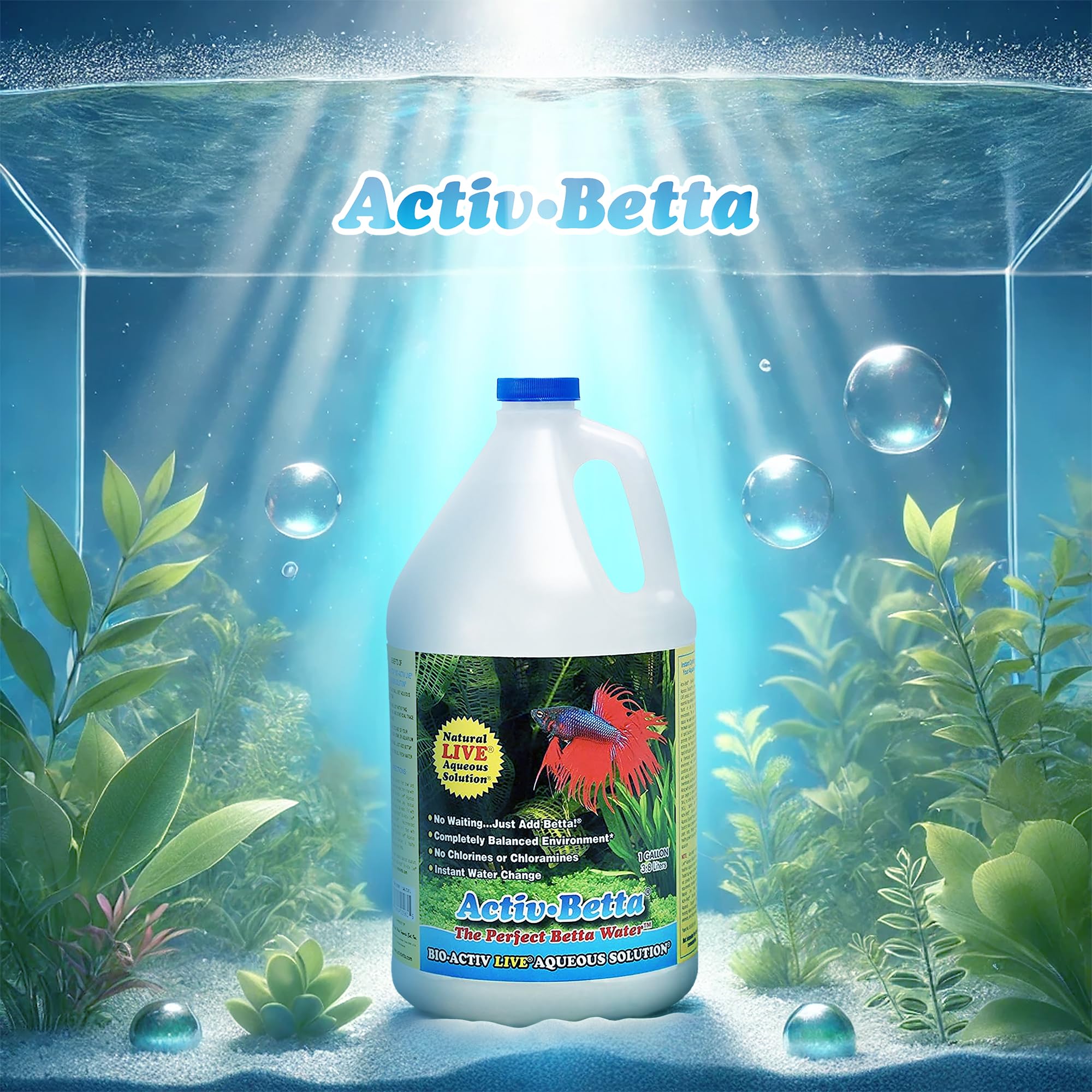 Activ Betta Bio-Activ Live: formación de biopelícula para un ecosistema acuático equilibrado.