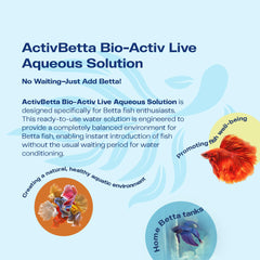 Activ Betta: contenido líquido natural para acuario de agua dulce mantiene condiciones estables.