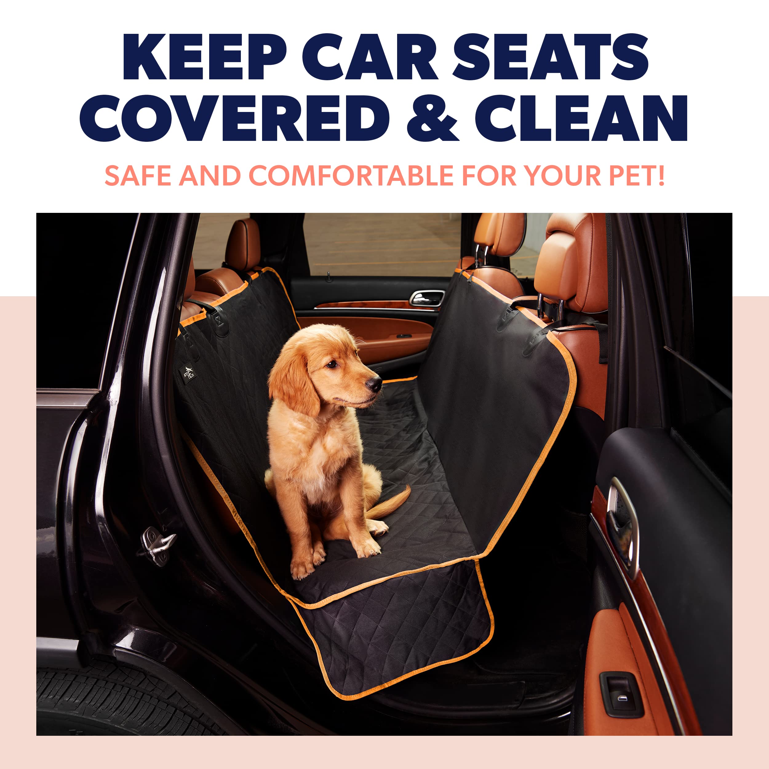 Active Pets ajuste universal de vehiculo para perros, instalación rápida y estable.