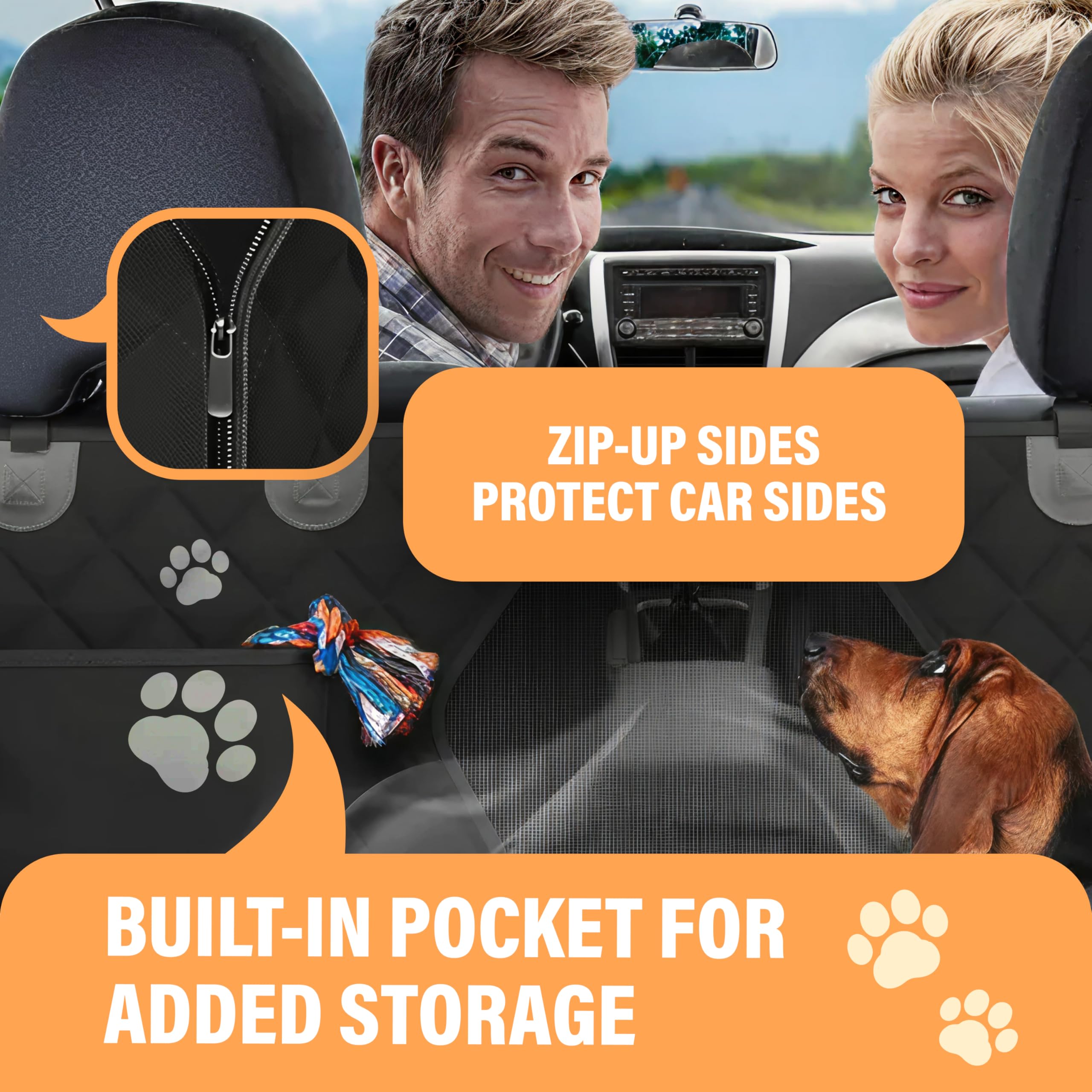 Active Pets anclajes resistentes mantienen el protector firmemente en su lugar.