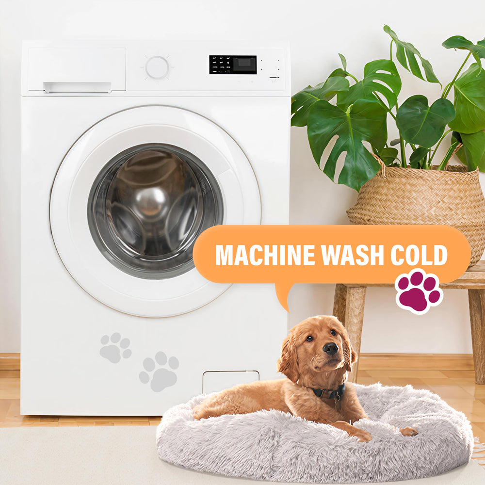 Active Pets Cama Redonda con bordes elevados para apoyar cabeza y cuello