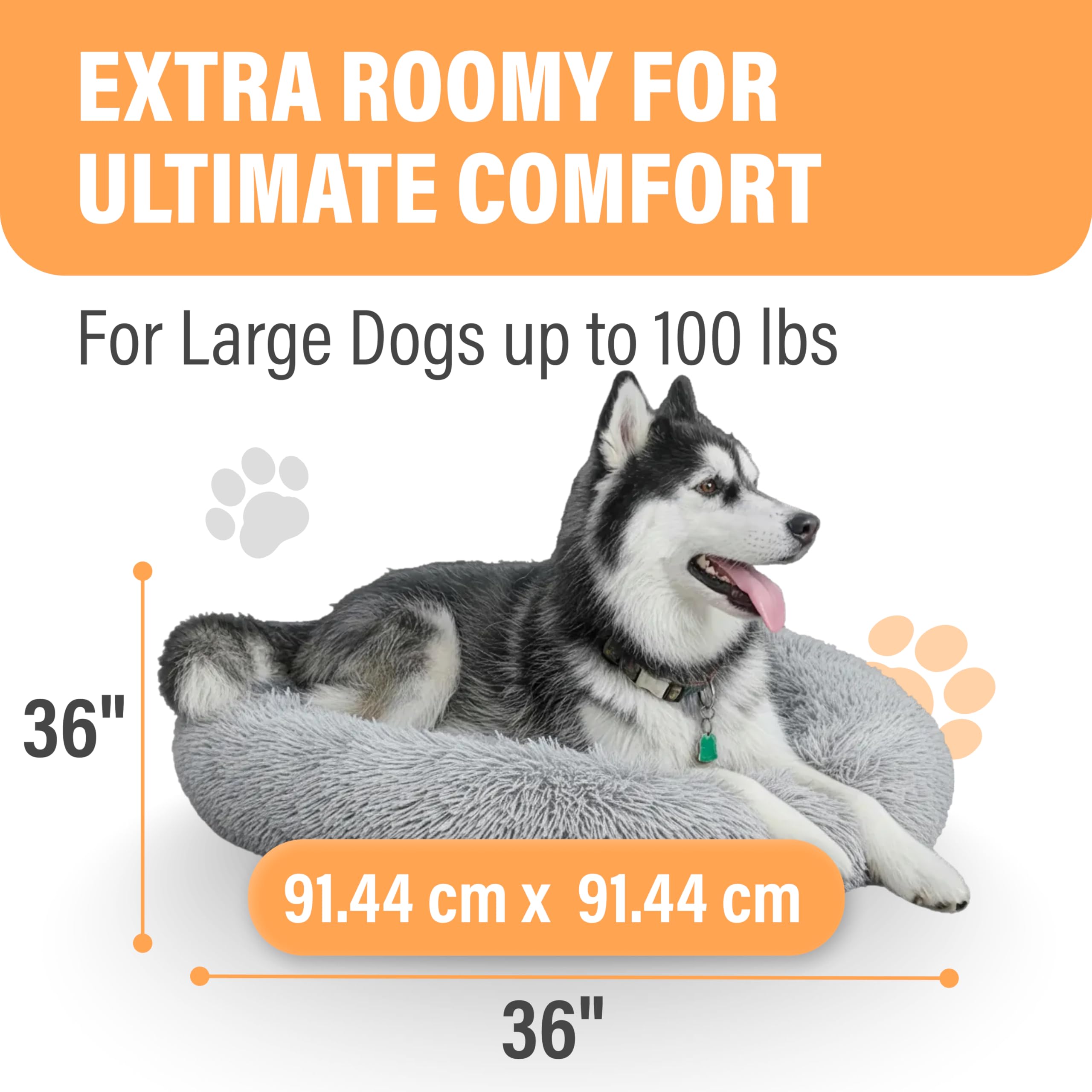 Active Pets cama rosquilla funda desmontable y lavable para limpieza sencilla