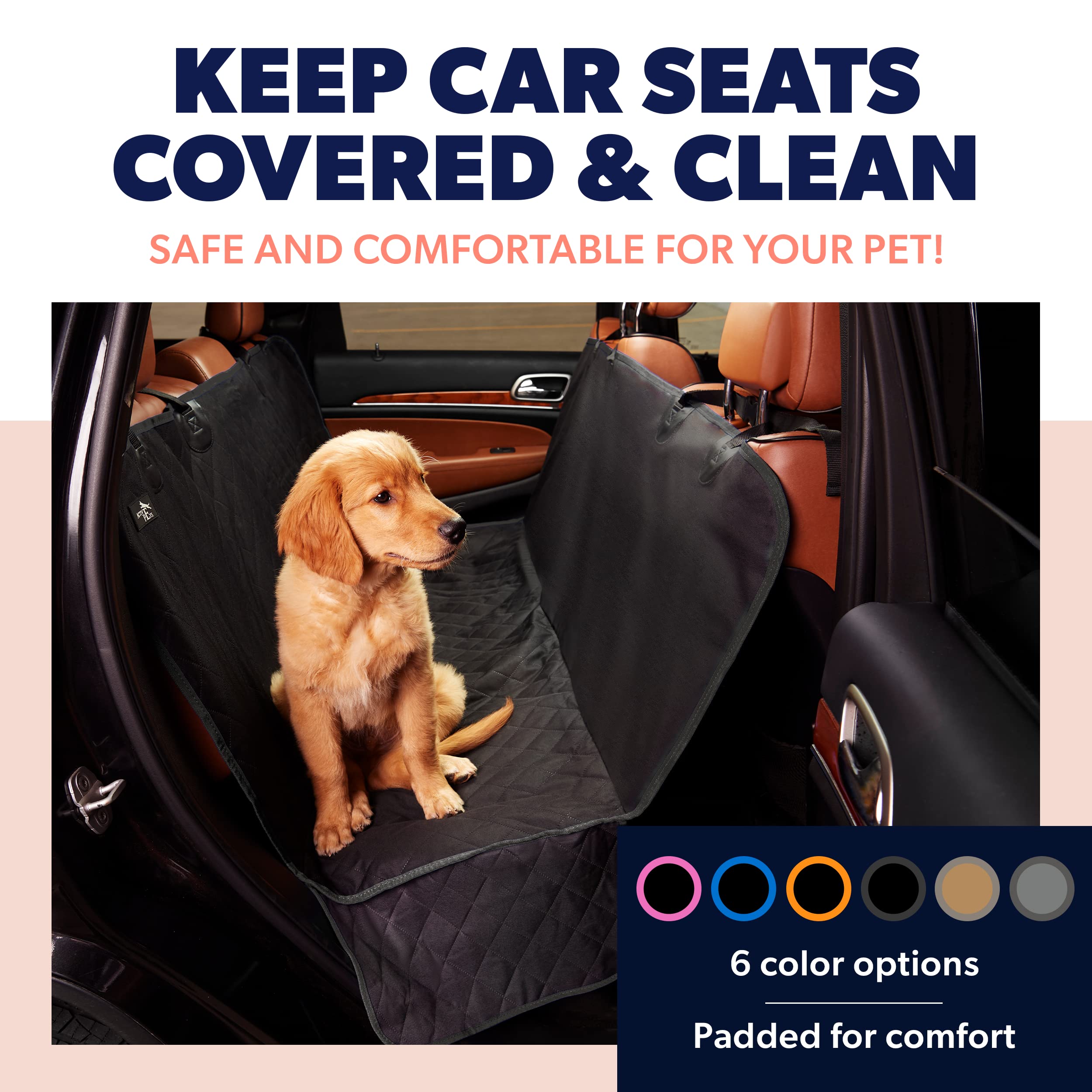 Active Pets funda de asiento para perro lavable a máquina, mantenimiento rápido
