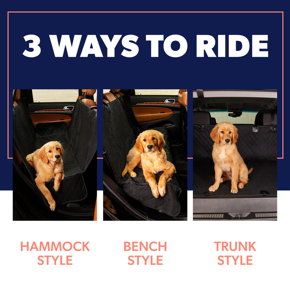 Active Pets funda para asiento trasero, perro con tela Oxford 600D, alta durabilidad