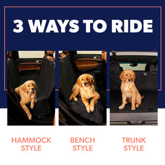 Active Pets funda para asiento trasero, perro con tela Oxford 600D, alta durabilidad
