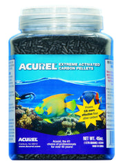 Pellets de carbón activado Acurel Extreme para acuario, absorben contaminantes y reducen olores.