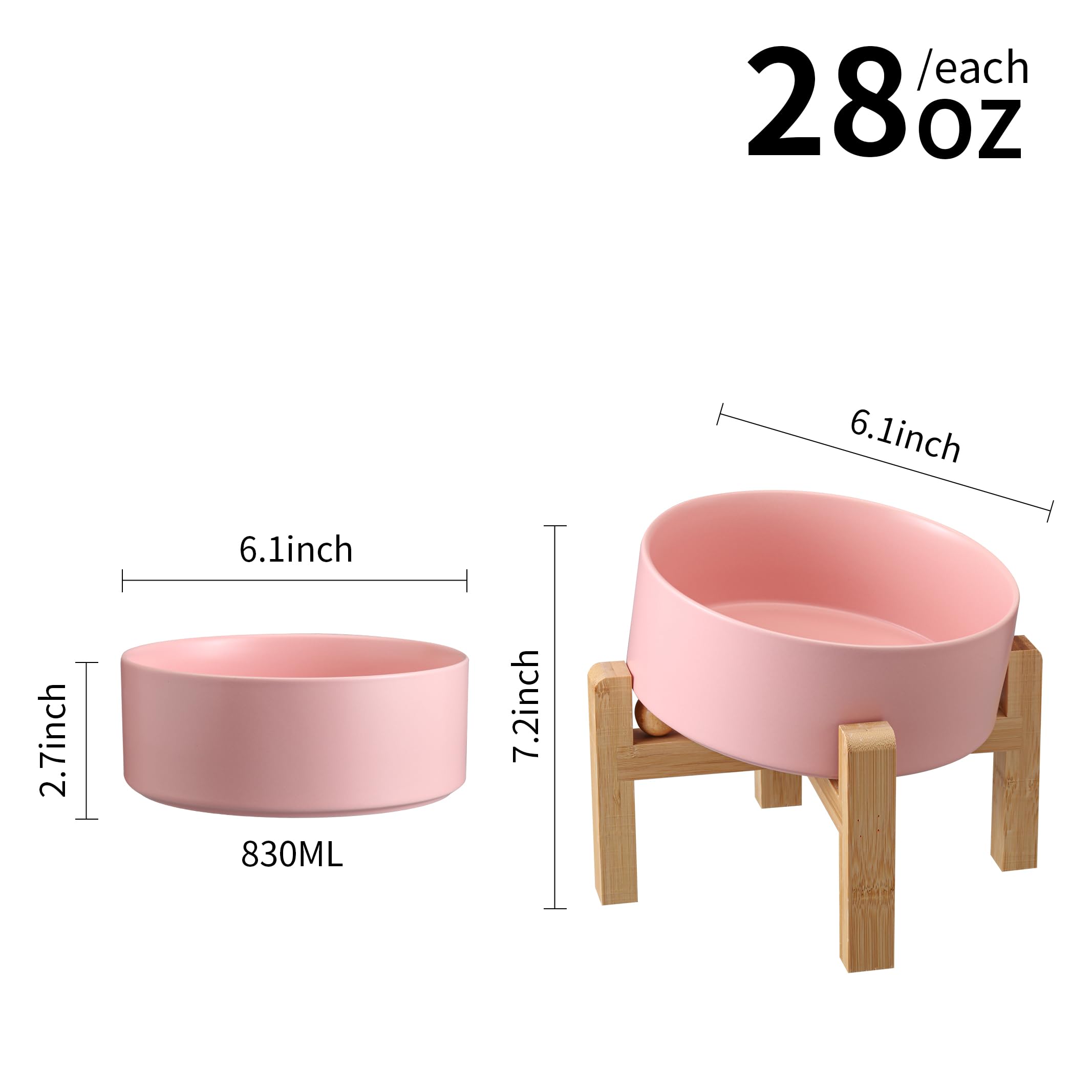 Addggo tazón cerámico 850 ml para perros medianos y gatos.