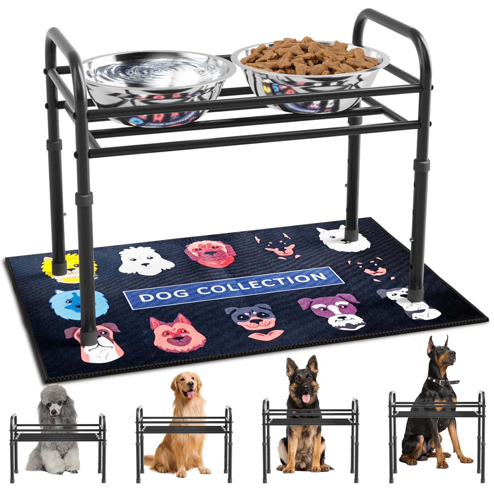 ADENGL soporte elevado para perros grandes, comodidad al comer
