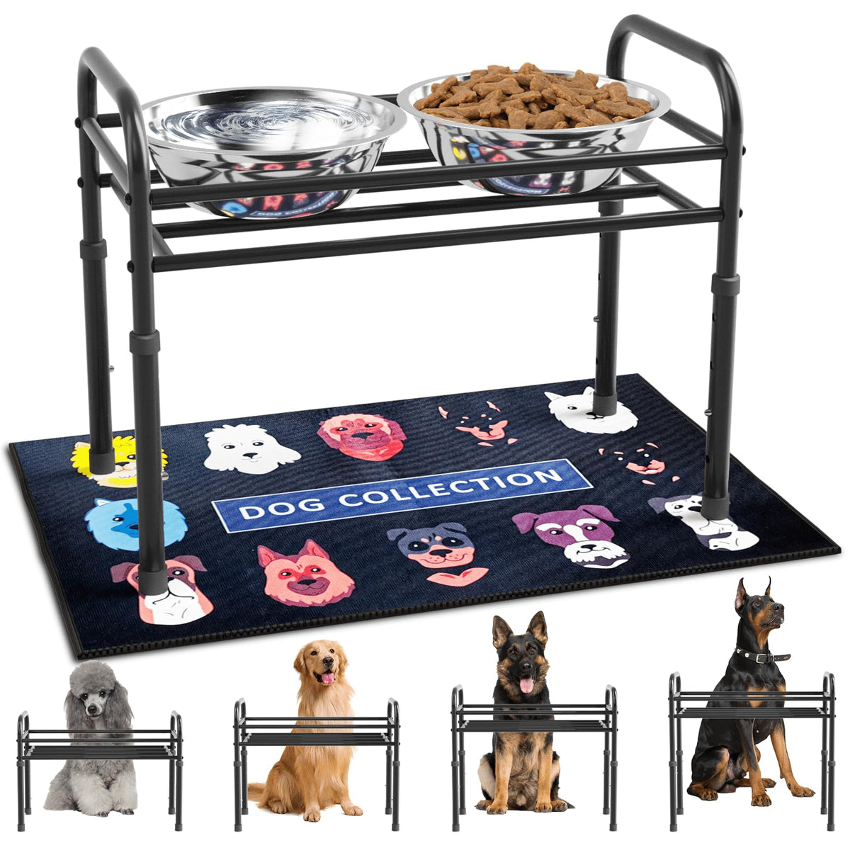 ADENGL soporte elevado para perros grandes, comodidad al comer