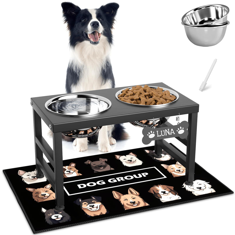 ADENGL alimentador para perros elevado de 10 pulgadas mejora la postura al comer.