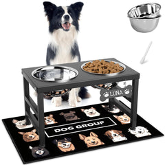 ADENGL alimentador para perros elevado de 10 pulgadas mejora la postura al comer.