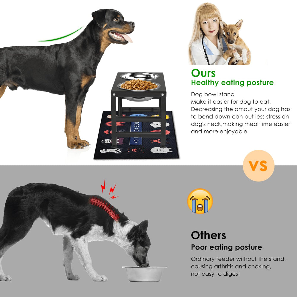 ADENGL soporte elevado para perros, altura ergonómica para comer.