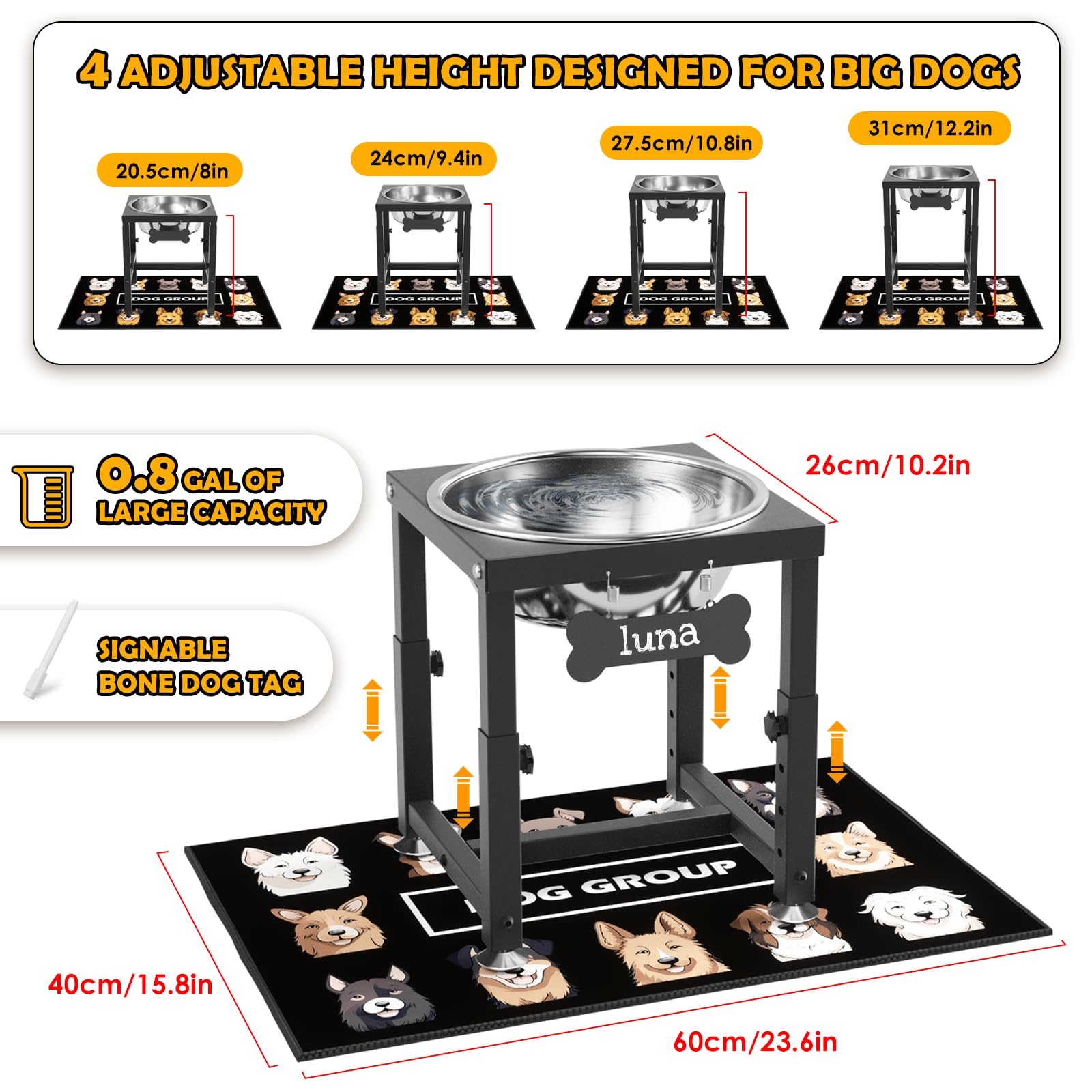ADENGL soporte metalico resistente, uso interior y exterior