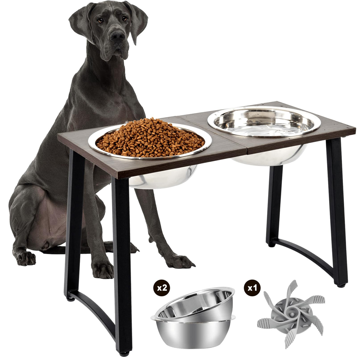 ADENGL tazones elevados para perro grande, comodidad al comer