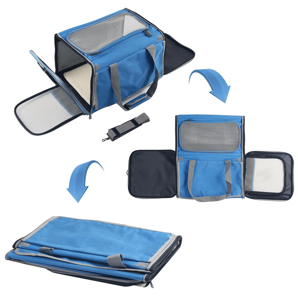 Adkyop transportín para gatos con base removible para limpieza fácil.