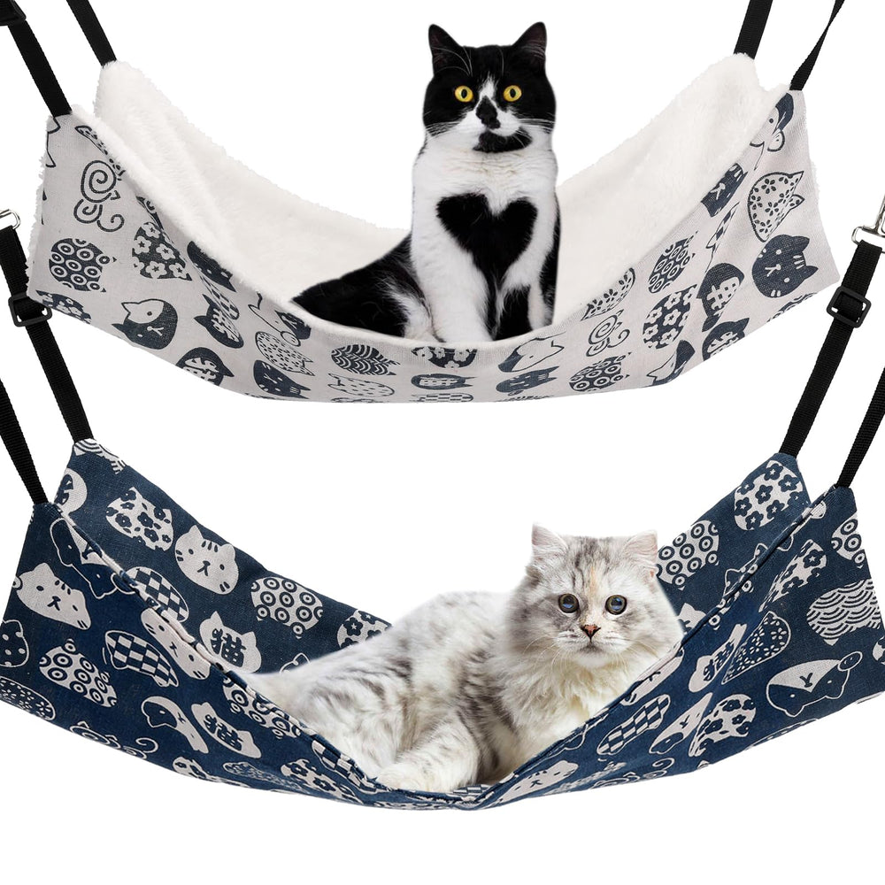 Admaison hamaca gato jaula pack-2: cama suave para felinos dentro de la jaula.
