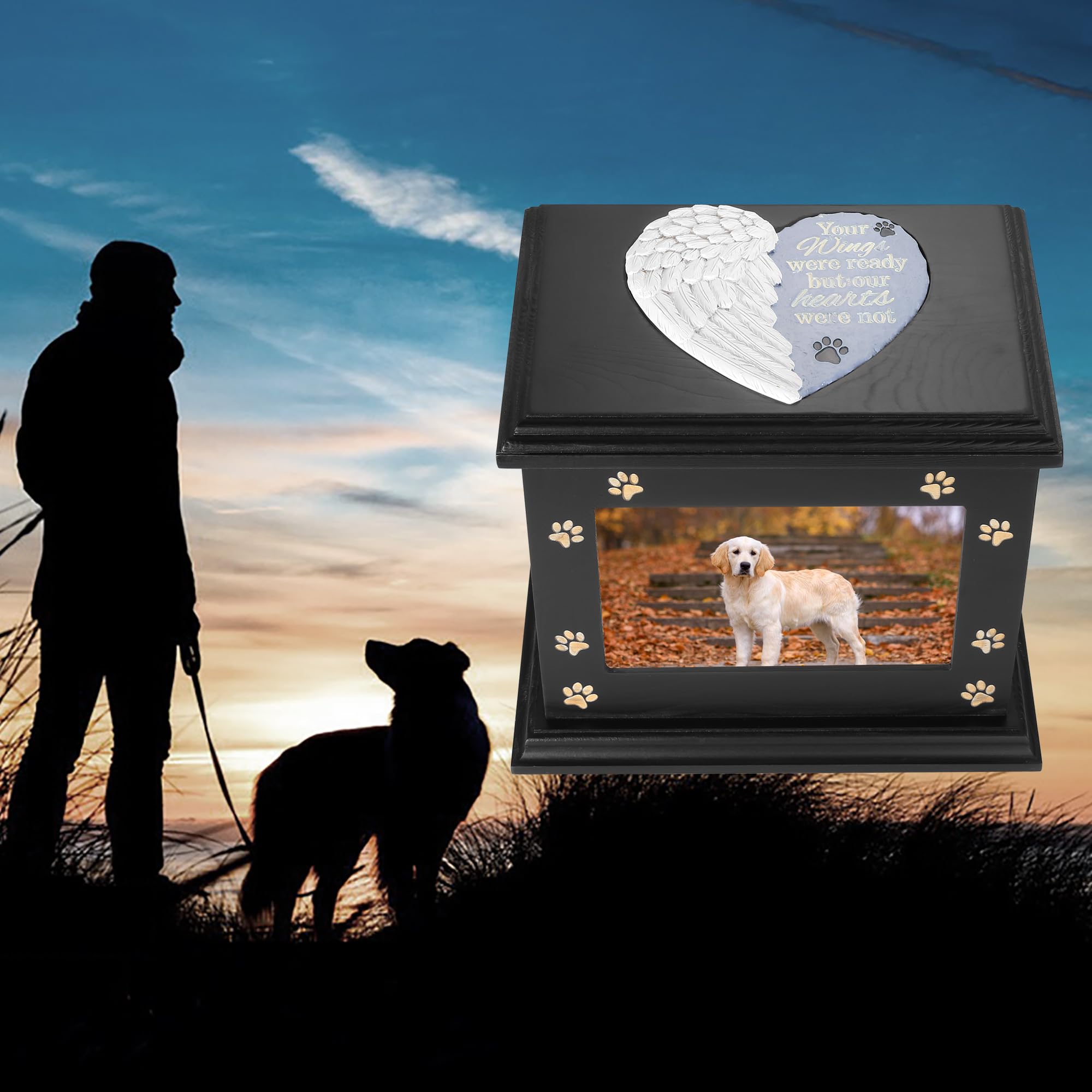 ADMLC diseño con huellas de perros y gatos para conmemorar a tu mascota.