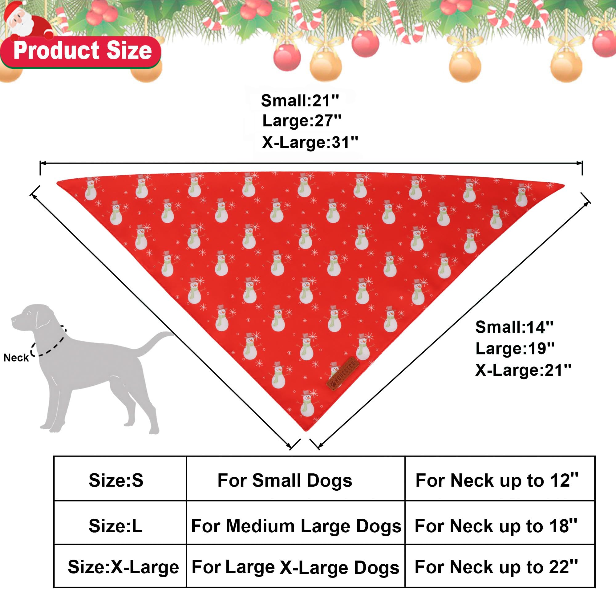 ADOGGYGO bandana con ajuste ajustable para cuello cómodo de perros pequeños.