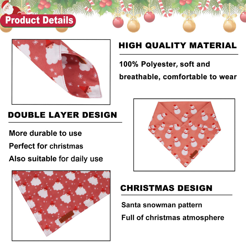 ADOGGYGO bandana en rojo y verde, estilo festivo para la temporada