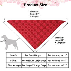 ADOGGYGO bandana romántica para perros medianos y grandes, ajuste cómodo