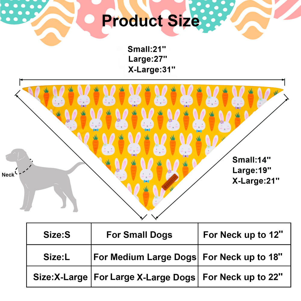ADOGGYGO Bandana de huevos de Pascua: color vibrante para juegos.